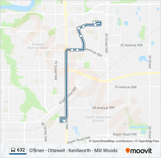 632 Bus Line Map