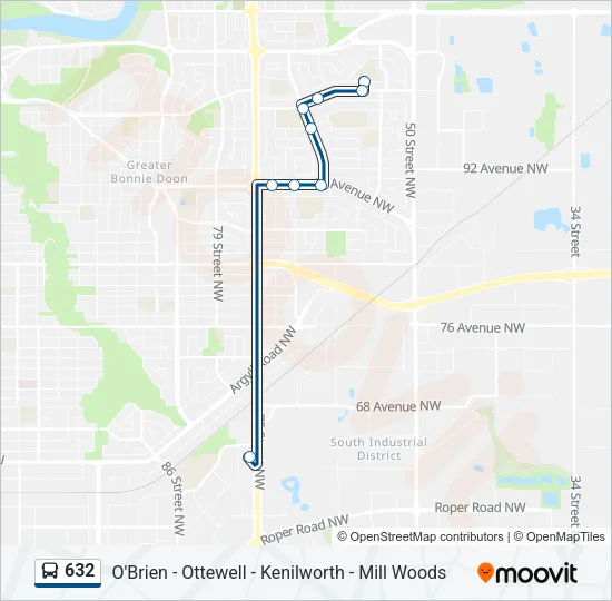 632 Bus Line Map