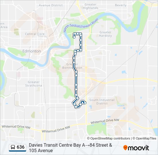 636 Bus Line Map