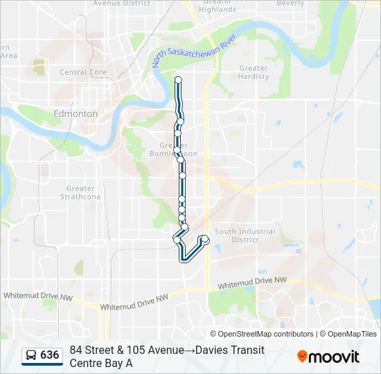 636 Bus Line Map
