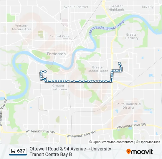 637 Bus Line Map