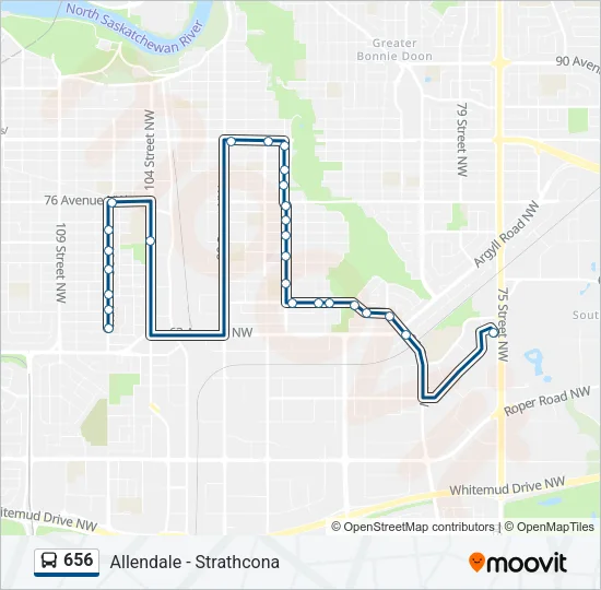 656 Bus Line Map