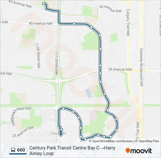 660 Bus Line Map