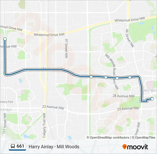 661 Bus Line Map