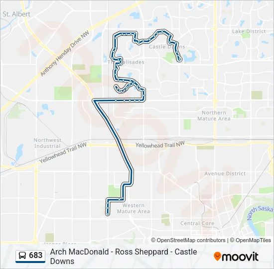 683 Bus Line Map