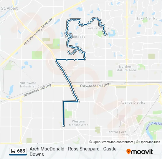 683 Bus Line Map