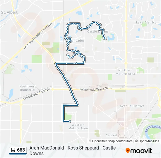 683 Bus Line Map