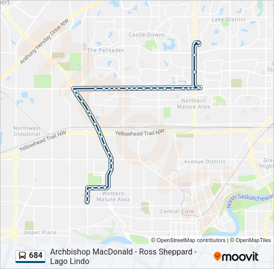 684 Bus Line Map