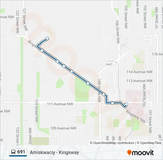 691 Bus Line Map