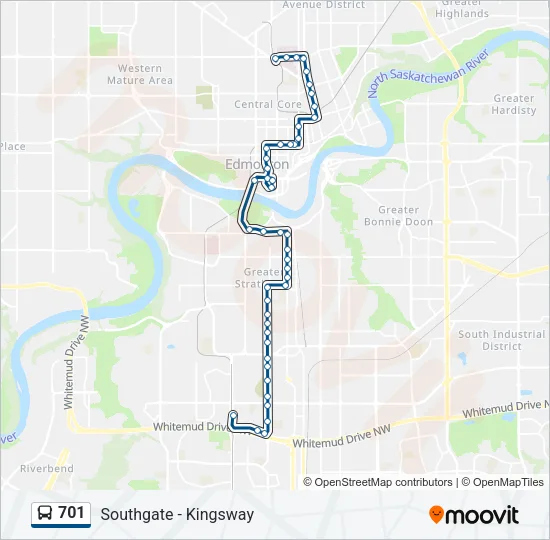 701 Bus Line Map