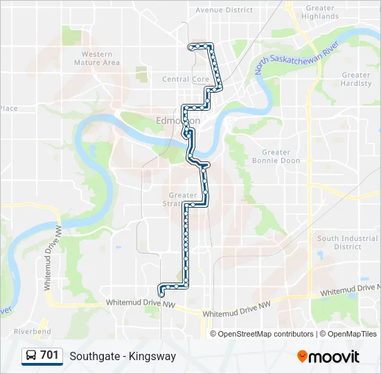 701 Bus Line Map