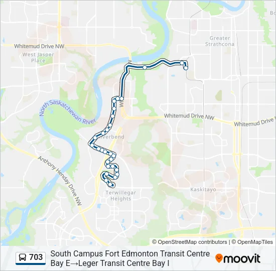 703 Bus Line Map