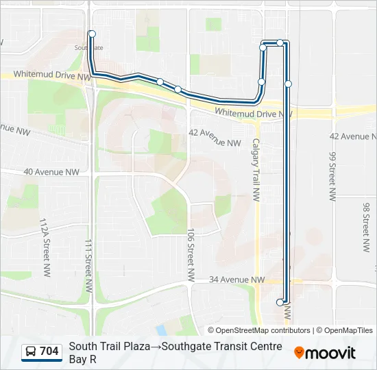 704 Bus Line Map