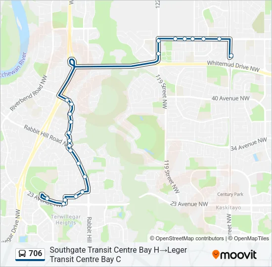 706 Bus Line Map