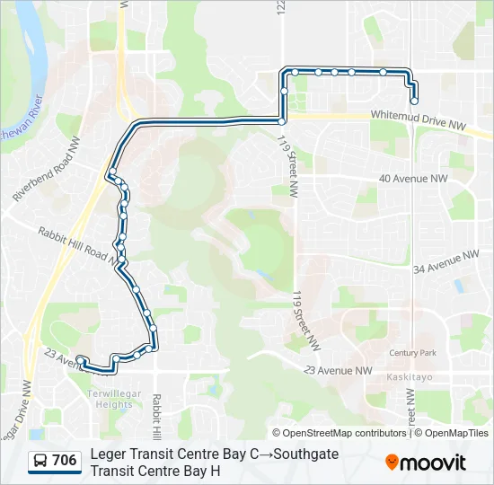 706 Bus Line Map