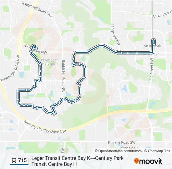 715 Bus Line Map