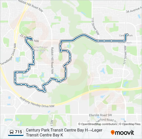 715 Bus Line Map