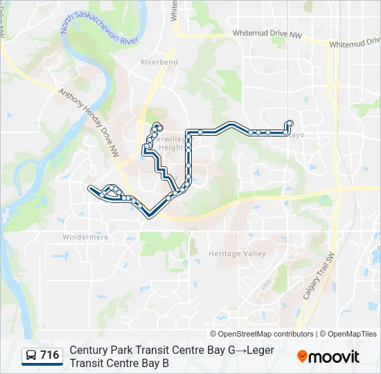 716 Bus Line Map