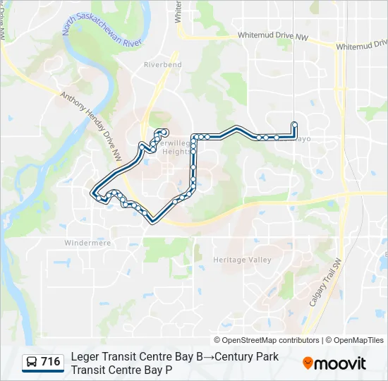 716 Bus Line Map