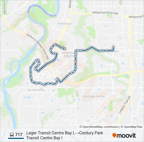 717 bus Line Map