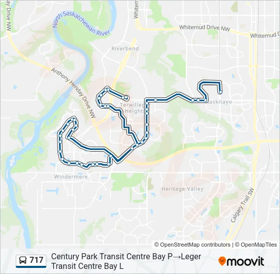 717 Bus Line Map