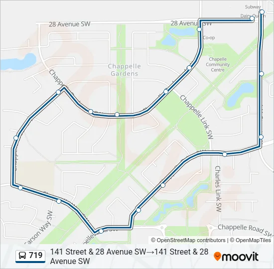 719 Bus Line Map
