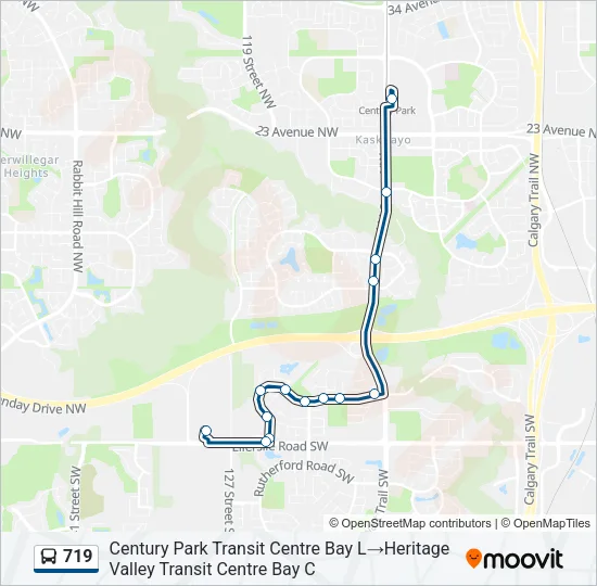 719 Bus Line Map