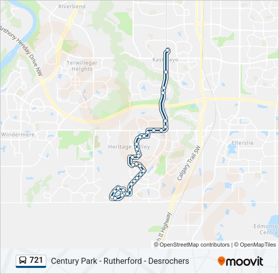 721 Bus Line Map