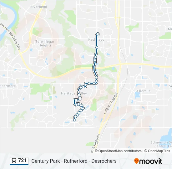 721 Bus Line Map