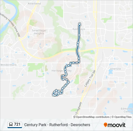 721 Bus Line Map