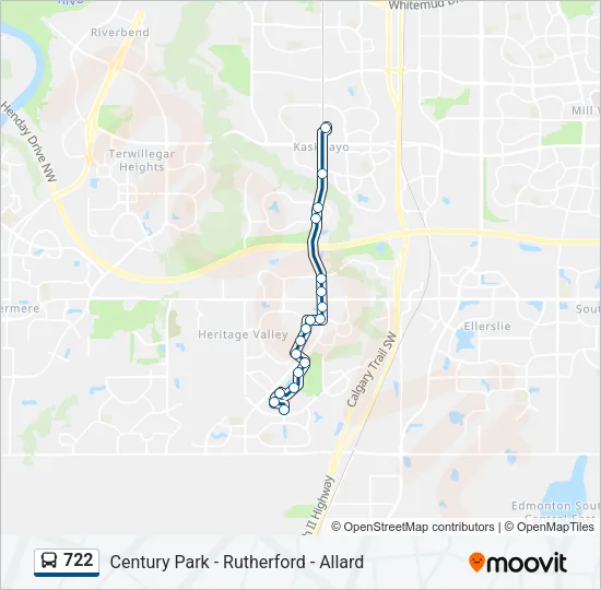 722 Bus Line Map