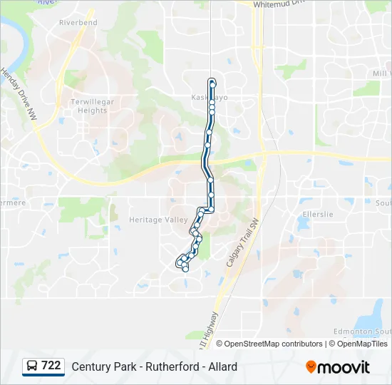 722 Bus Line Map
