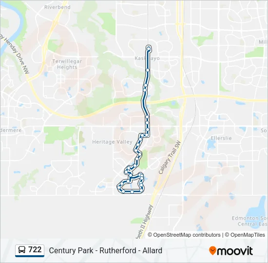 722 Bus Line Map