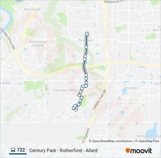 722 Bus Line Map