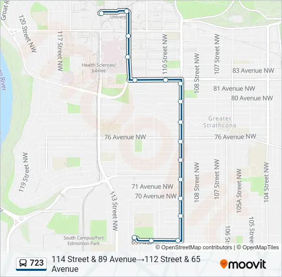723 Bus Line Map