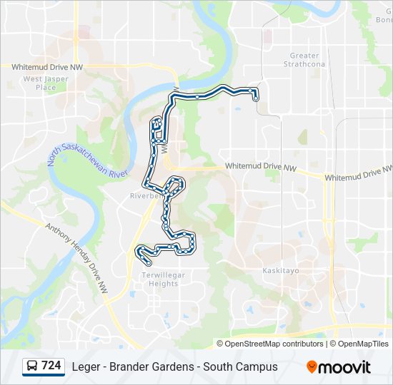 724 Bus Line Map