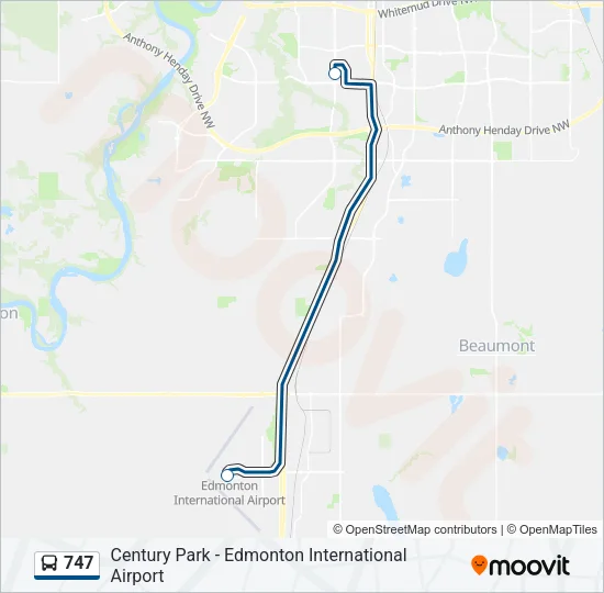 747 Bus Line Map