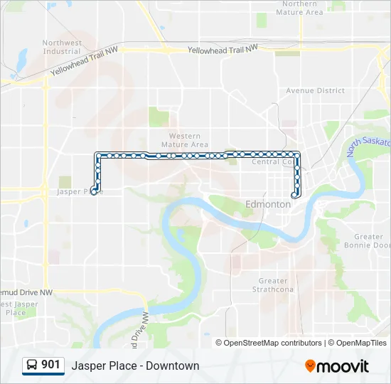 901 Bus Line Map