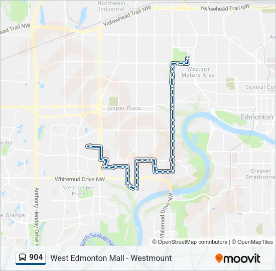 904 Bus Line Map