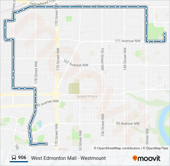 906 Bus Line Map