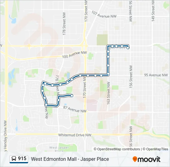 915 Bus Line Map