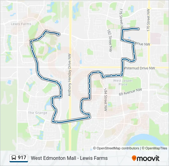 917 Bus Line Map