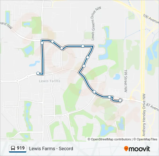 919 Bus Line Map