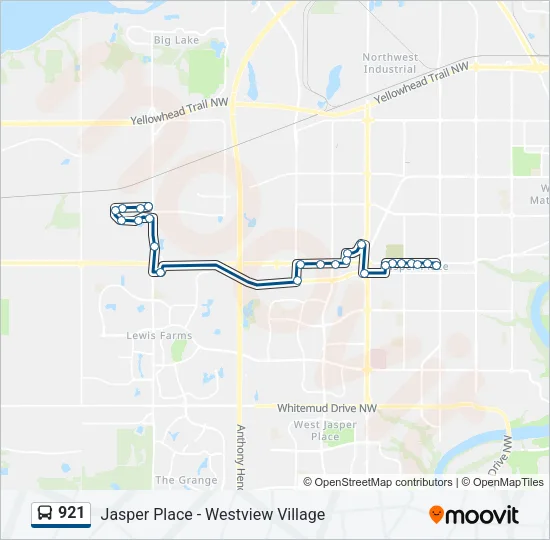 921 Bus Line Map