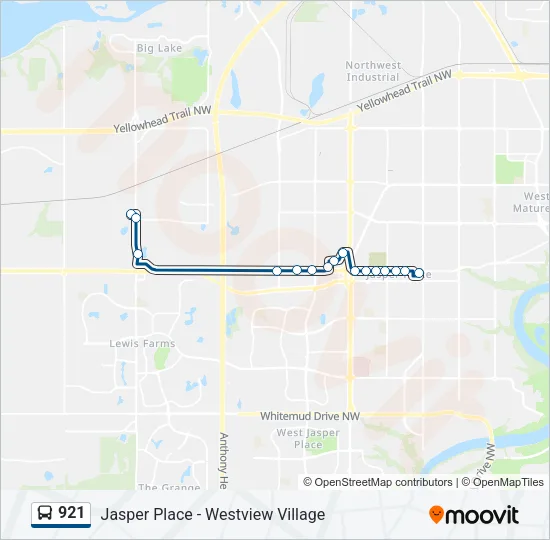 921 Bus Line Map