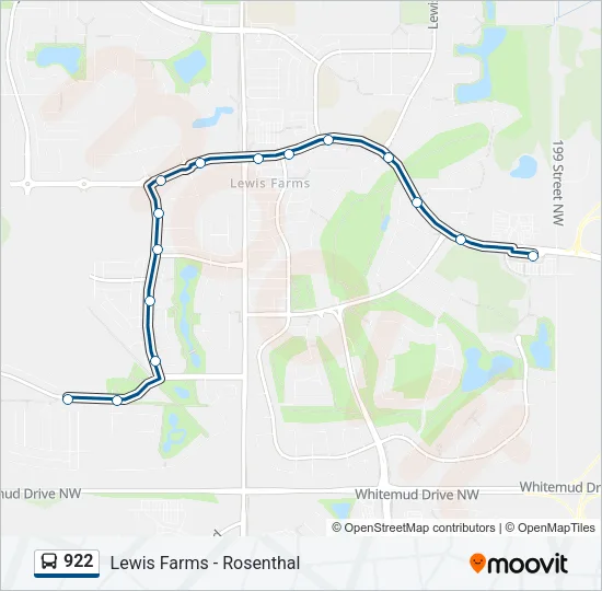 922 Bus Line Map