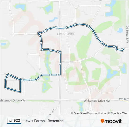 922 Bus Line Map