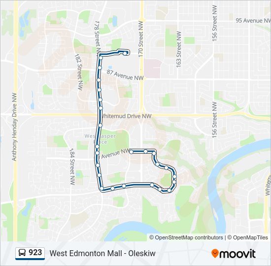 923 bus Line Map