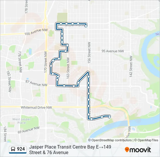 924 Bus Line Map