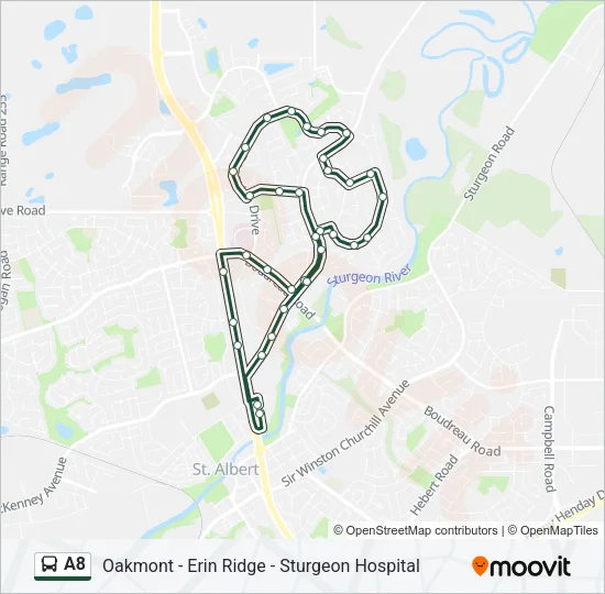 A8 Bus Line Map